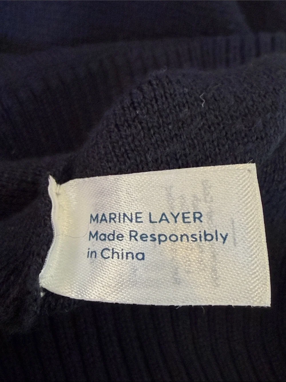 Marine Layer Men's Blue Archive Thompson Stripe Crewneck Sweater Size S